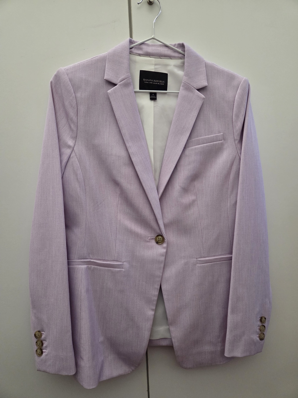 Banana Republic Light Lavender Women's Single-Button Blazer